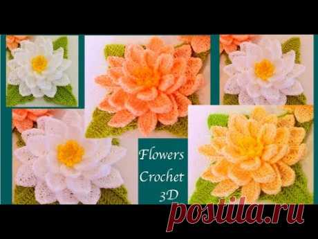 Flores tejidas a Crochet paso a paso en 3D  tejido tallermanualperu