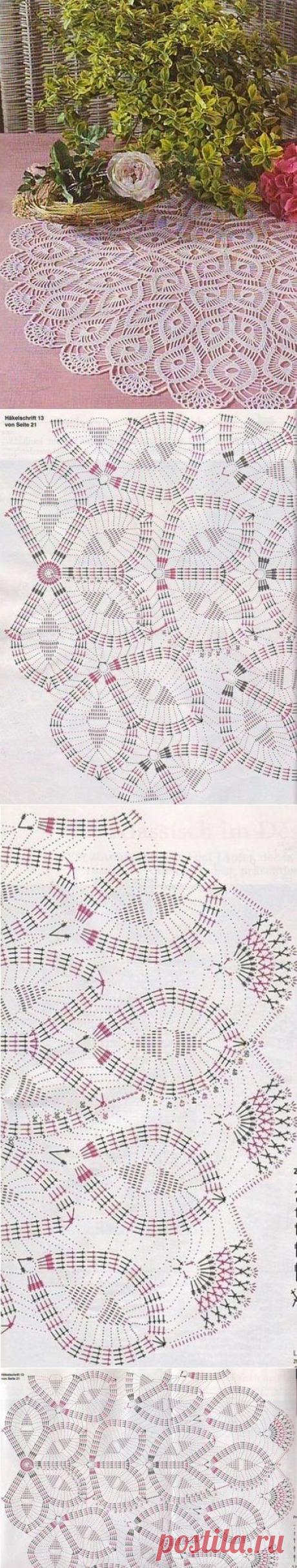 Вязаная салфетка