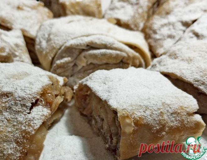 Яблочный штрудель в лаваше – кулинарный рецепт