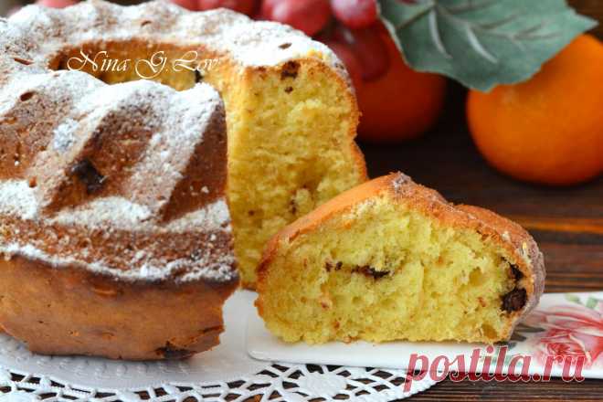 With love, taste and beauty... : Пушистый ванильный кекс с миндалем и кусочками шоколада.