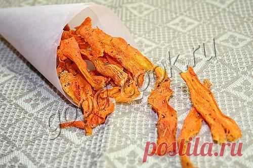 Хорошая кухня - морковные чипсы. Кулинарная книга рецептов. Салаты, выпечка.