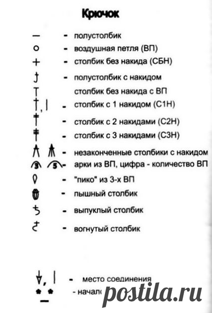 обозначения при вязании крючком – Google Поиск
