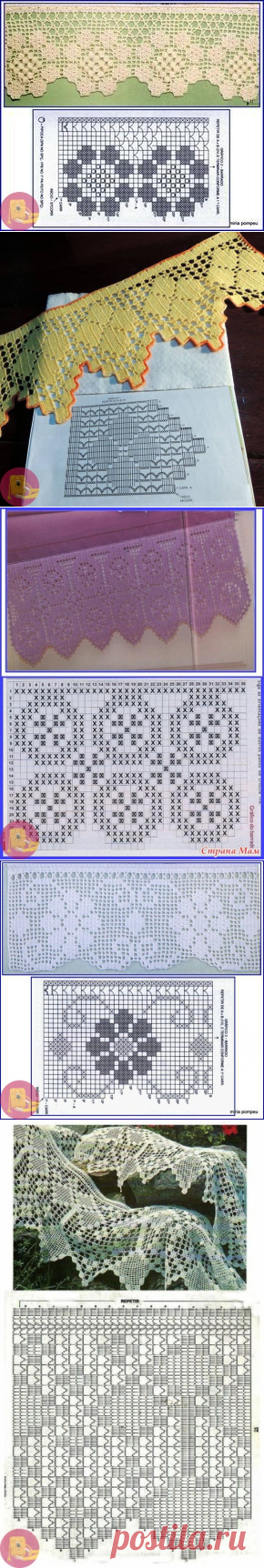 Кайма в филейной технике — Сделай сам, идеи для творчества - DIY Ideas