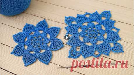 МОТИВЫ КРЮЧКОМ мастер-класс по вязанию   Crochet motif patterns #Crochet #LitkeTatyana...