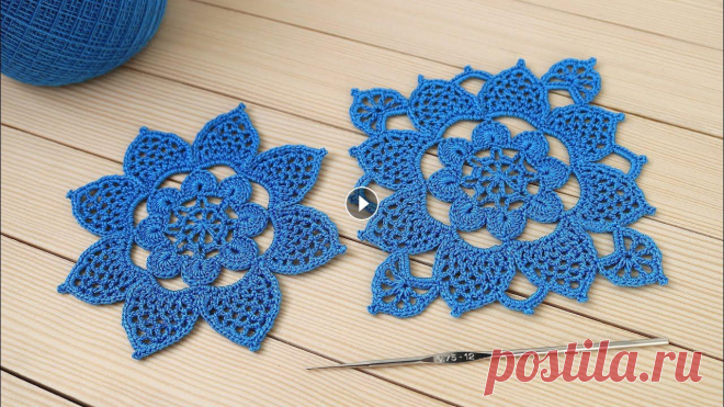 МОТИВЫ КРЮЧКОМ мастер-класс по вязанию   Crochet motif patterns #Crochet #LitkeTatyana...