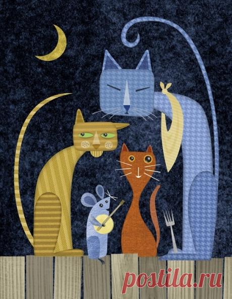 Кошки в лоскутном шитье-2.