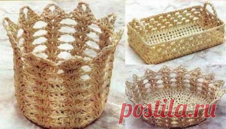 Корзинки из шпагата | Искусница
