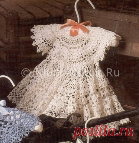 Белое воздушное платье | Вязание для девочек | Вязание спицами и крючком. Схемы вязания.