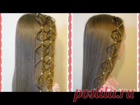 Interlocking Floating Bubble Braid Hairstyle, Princess Hairstyles