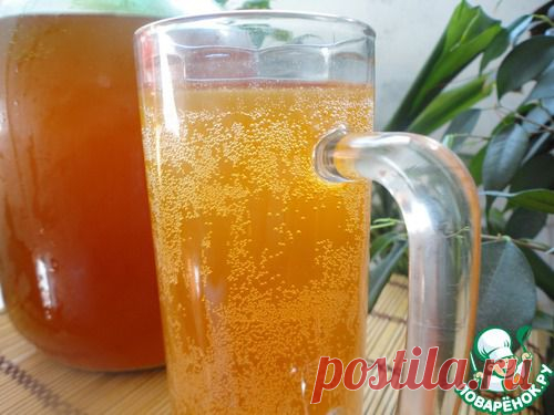 Квас хлебный с медом и изюмом и закваска для него - кулинарный рецепт