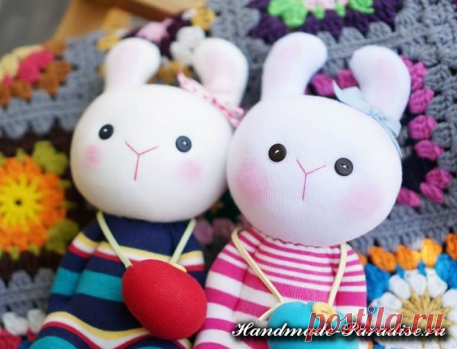 Игрушки из носков - КРОЛИКИ. Мастер-класс - Handmade-Paradise