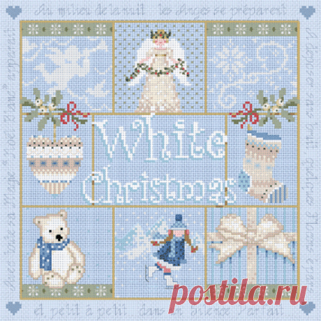"Noël blanc - bleu" - Madame la Fee