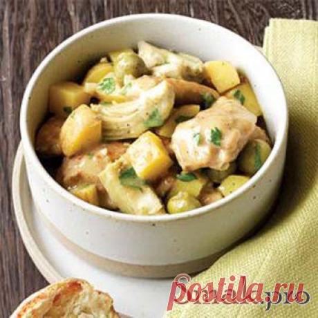 Курица тушеная с картофелем рецепт с фото