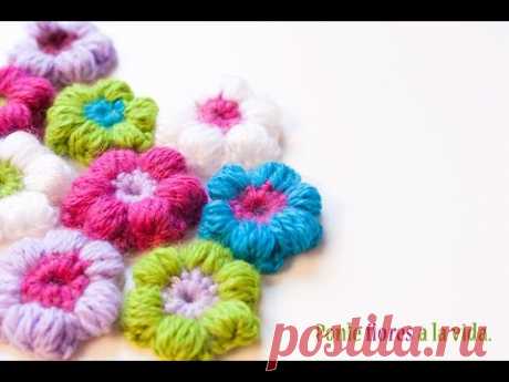 Cómo hacer una flor puff de ganchillo | Crochet puff flower