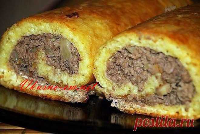 Сырно - Мясной Рулет в духовке рецепт с фото пошагово Дорогие друзья! Сегодня предлагаю вашему вниманию вкусный, сытный и легкий в приготовлении – Сырно - Мясной рулет.  Пробуйте!