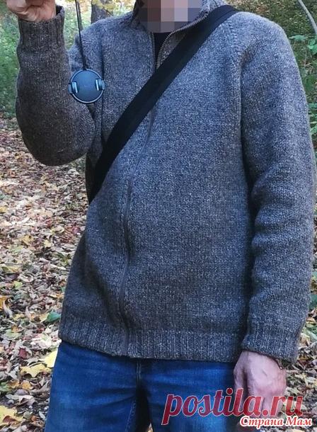 Мужской кардиган из дундаги и как я вставила молнию - Вязание - Страна Мам