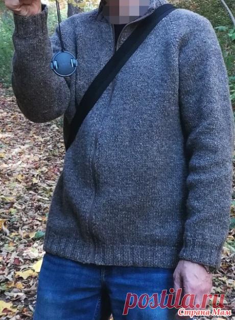 Мужской кардиган из дундаги и как я вставила молнию - Вязание - Страна Мам