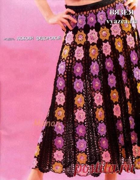 Юбка крючком для женщин схемы и описание