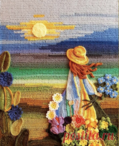 Вязаные картины, вы такое видели?! | Елена! Вяжу спицами и крючком! | Яндекс Дзен
