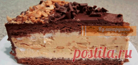 Торт «Сникерс». Это самый лучший рецепт Рецептов сникерса я встречала немало, но этот воздушный торт «Сникерс» по легкому рецепту, который просто необходимо сохранить в копилочку к праздникам!