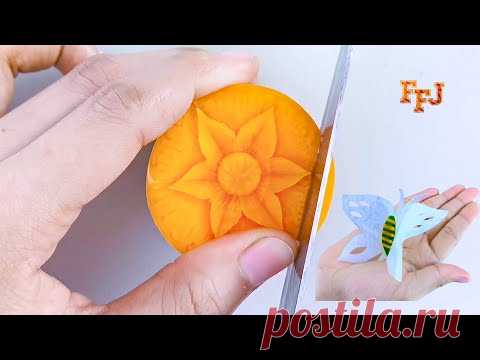 Cut the Carrot Just So & It Becomes Beautiful Craftiness & Hack