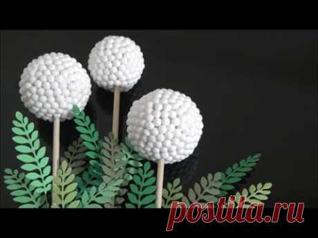 （100円均一）簡単！スノーボールフラワーの作り方【DIY】Easy!Snow Ball Flower
