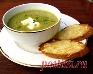 Зеленый суп с сыром (Голландия)