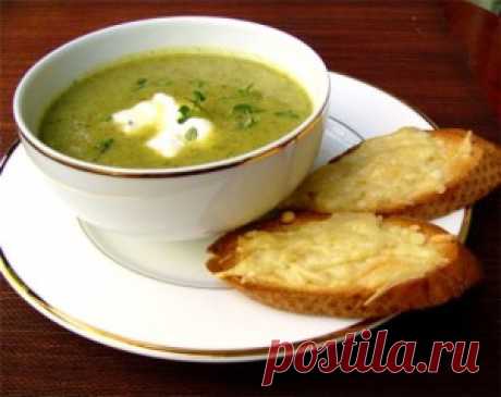 Зеленый суп с сыром (Голландия)