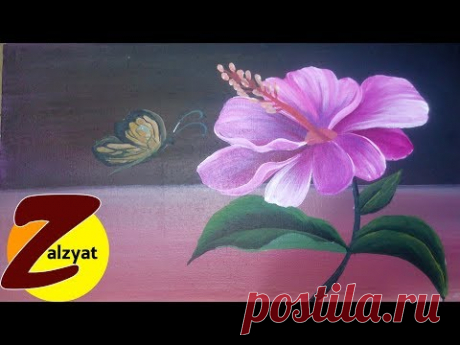 ورده على ارضية سوداء