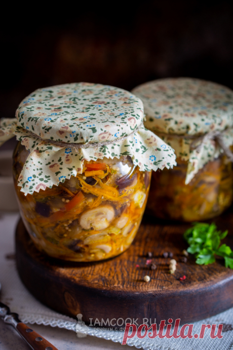 Баклажаны с грибами по-корейски на зиму — рецепт с фото пошагово