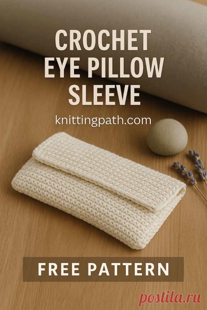 Crochet Eye Pillow Sleeve (Removable & Washable)