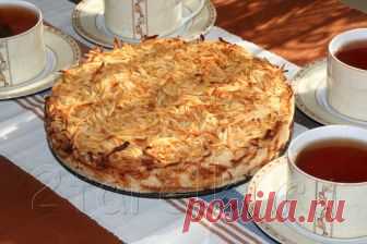 Яблочный пирог «3 стакана» Сухой яблочный пирог без яиц.