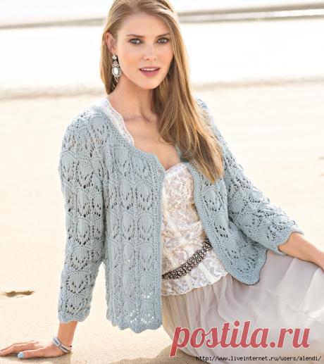 Жакет с ажурным узором