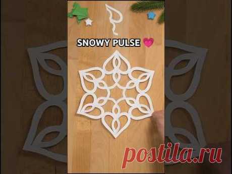 HOW TO CUT BEAUTIFUL SNOWFLAKE SNOWY PULSE | SNOWFLAKE PAPER CRAFT INCL ART