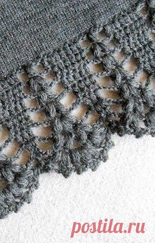 Интересный вариант обвязки крючком Конкурс 