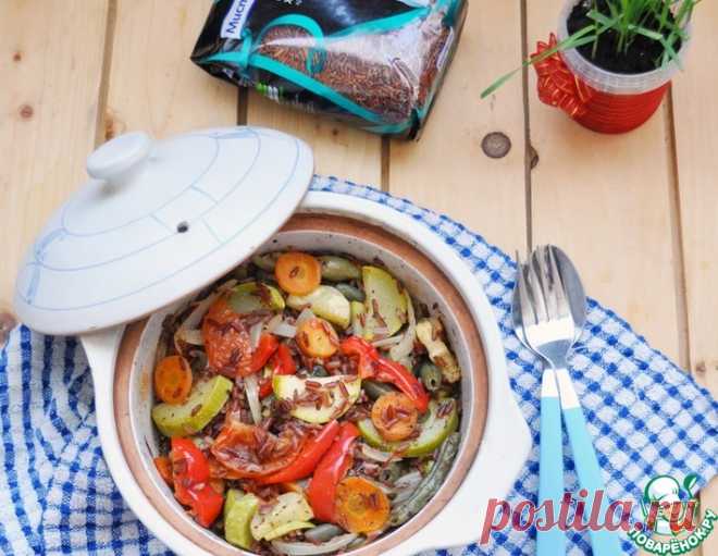 Маринованные овощи, запеченные с красным рисом – кулинарный рецепт