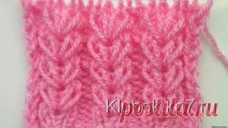 Колоски из вытянутых петель - Wheat Ear Loop Stitch Pattern