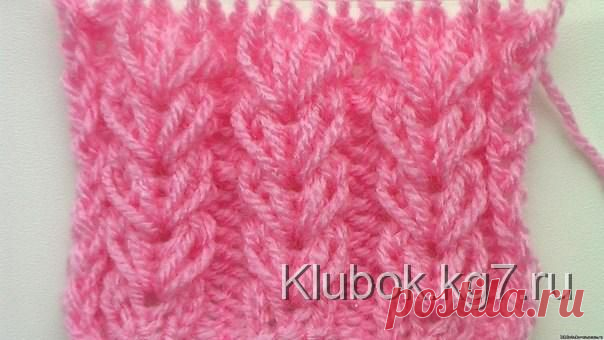 Колоски из вытянутых петель - Wheat Ear Loop Stitch Pattern