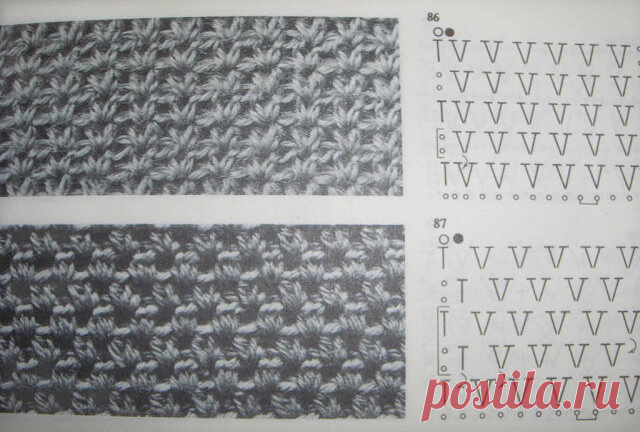 Простые узоры крючком. 8 идей + схемы | Сашкины Вязашки | Дзен