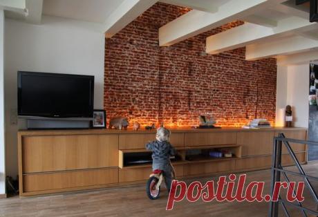 Кирпичная кладка как элемент дизайна интерьера — Роскошь и уют