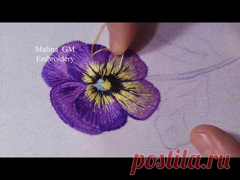 Embroidery : Long & Short stitch| Вышивка гладью