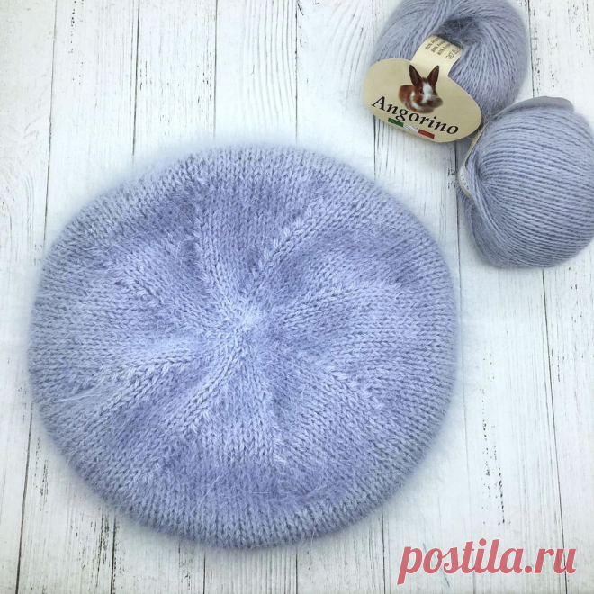 Пряжа Спицы Мастерская Вязания on Instagram: “✨ОПИСАНИЕ БЕРЕТА ИЗ АНГОРЫ ✨ ⠀ Использовано 2 мотка пряжи Angorino Casa del filato Regina Plus (80% ангора, 20% п/а, 125 метров/25 грамм,…”