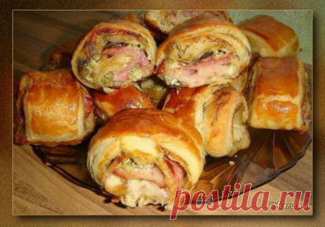 Рулетики с ветчиной и сыром