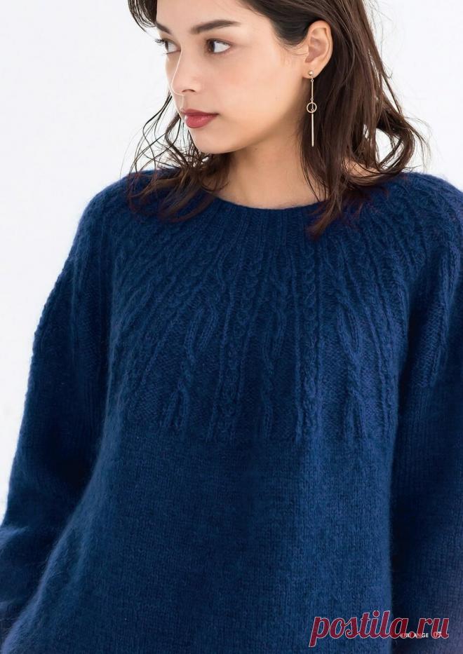 Изысканные и притягательные джемперы с круглыми кокетками + разбор узора для стильного жилета. | Asha. Вязание и дизайн.🌶 | Яндекс Дзен