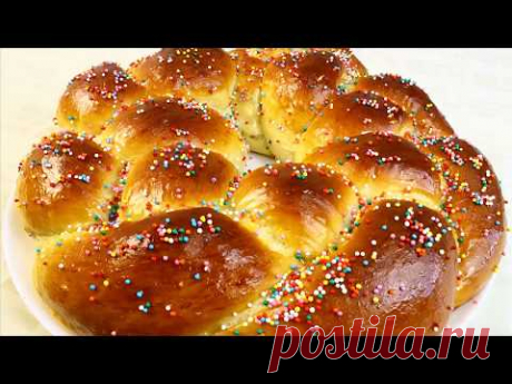 Пасхальный венок с тройной начинкой! Обалденный рецепт на Пасху!