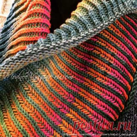 Уроки вязания в технике бриошь Brioche knitting