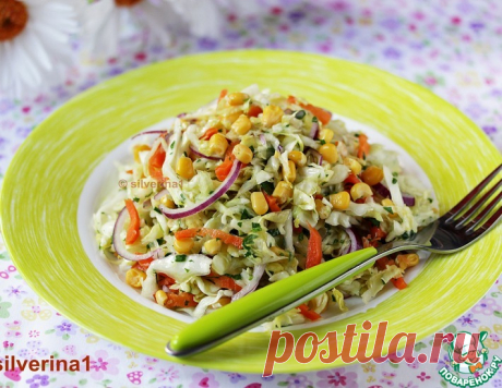 Капустный салат с морковью и кукурузой – кулинарный рецепт