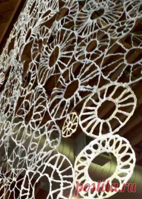 Wall Hanging Made of Hot Glue, anthropologie #Glue #Wall_Hanging