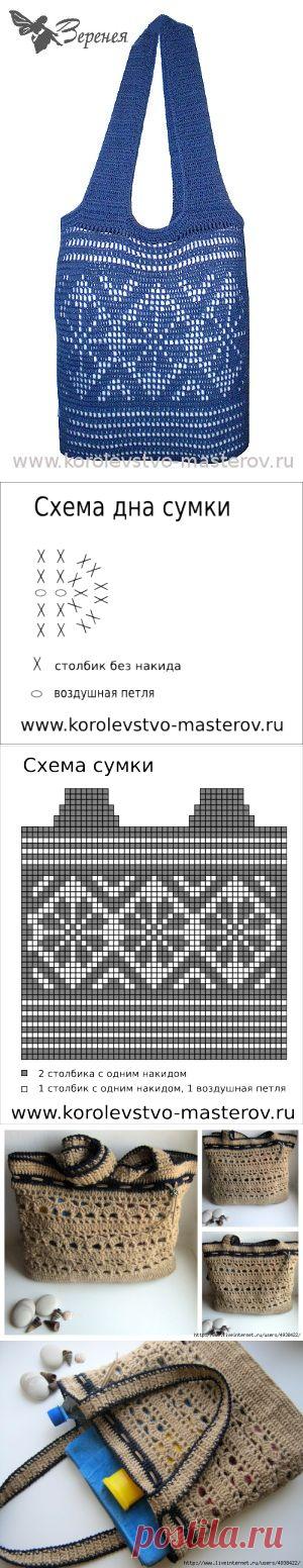 Пляжная сумка крючком.