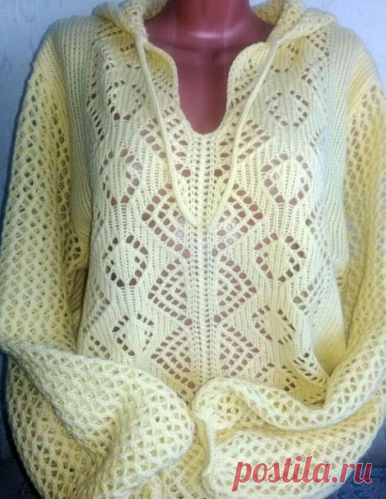 Шикарный летний пуловер.
 Дизайн: Инна Тищенко